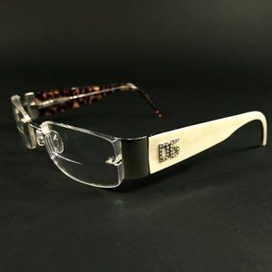 Dolce & Gabbana DG1107-B 110 Eyeglasses Frames White Cheetah Print 52-17-130